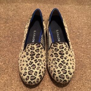 Rothy's Tan and Black Leopard Flats